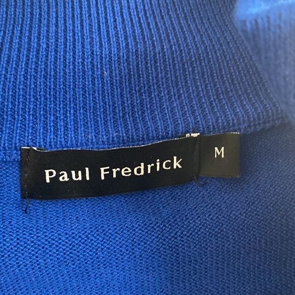 Paul Frederick Supima Cotton 1/4 Zip Sweater M - Picture 6 of 7